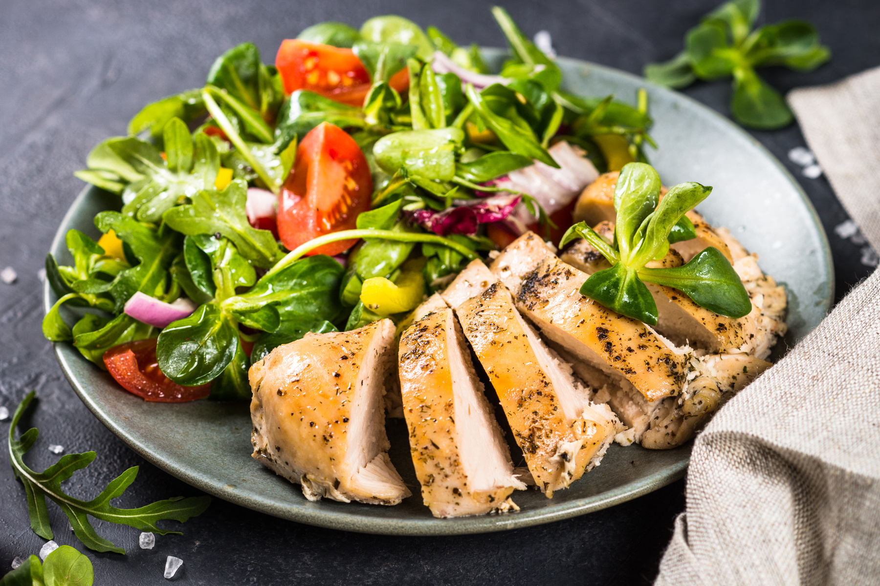 Healthy Chicken Dish with Salad